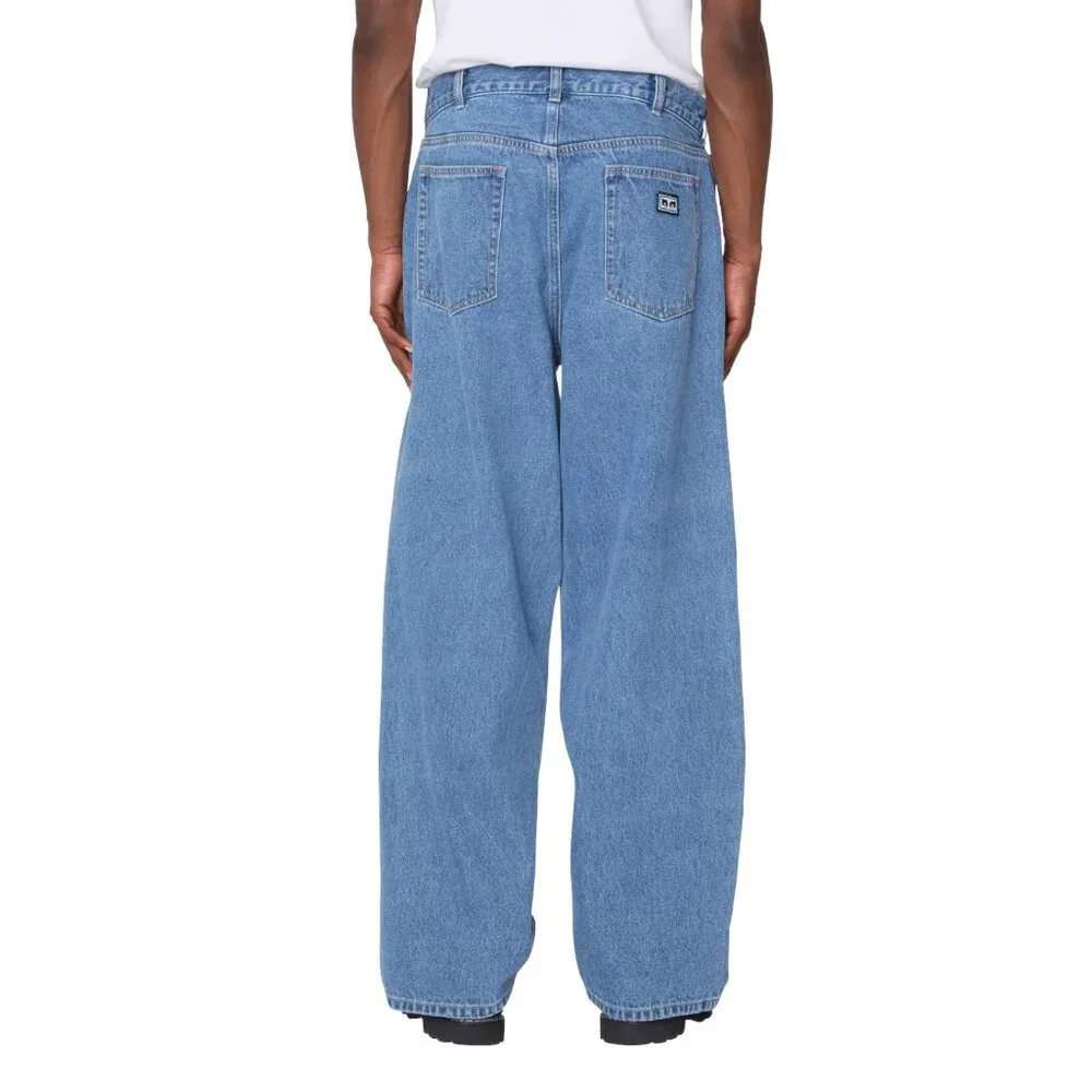 OBEY Bigwig Mens Baggy Jeans Men's Size 36x32 Loose Fit Light Wash Denim NWT